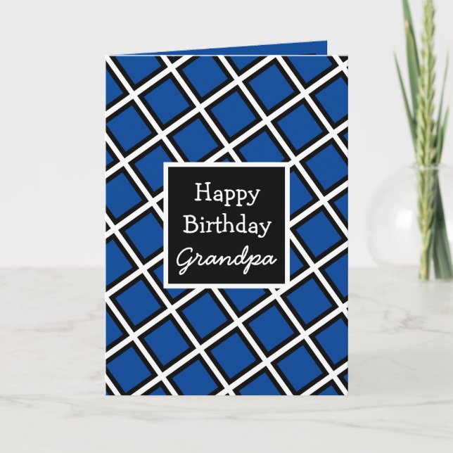 Modern Personalised Happy Birthday Grandpa Card (Front)