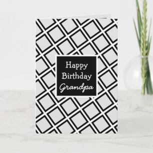 Modern Personalised Happy Birthday Grandpa Card