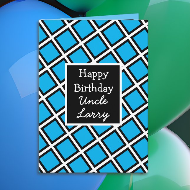 Modern Personalised Happy Birthday Uncle Card (Creator Uploaded)