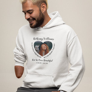 Modern Personalised Heart Photo Memorial Hoodie