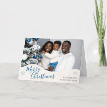 Modern Personalised Holiday Photo Greeting Card