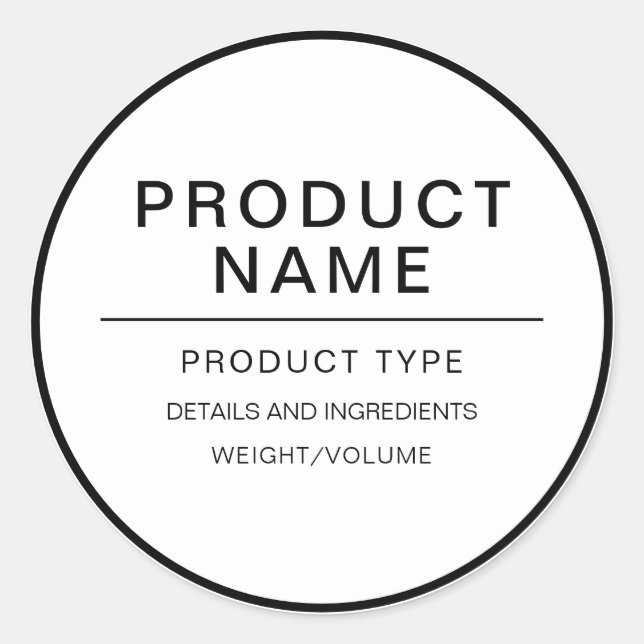 Modern Personalised Homemade Product Label (Front)