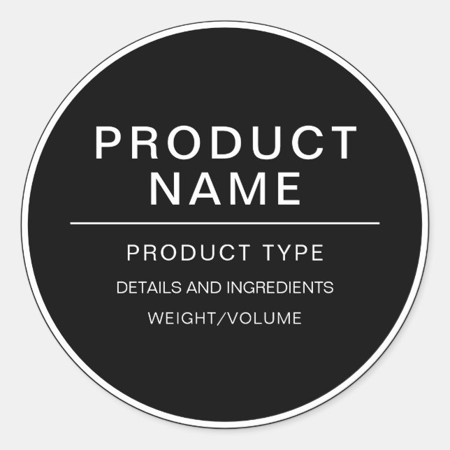 Modern Personalised Homemade Product Label (Front)