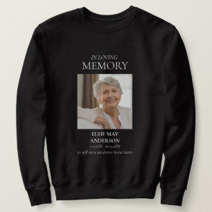modern personalised in loving memory double sided sweatshirt