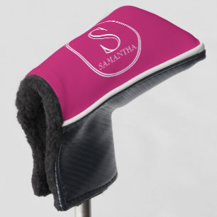 Modern Personalised Initial and Name Golf Head Cover