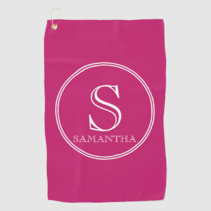 Modern Personalised Initial and Name Golf Towel