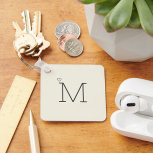 Modern Personalised Initial Key Ring