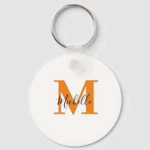 Modern Personalised Initials and Name Monogram Key Ring