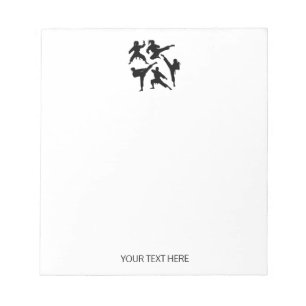 Modern Personalised Karate / Taekwondo / judo Notepad