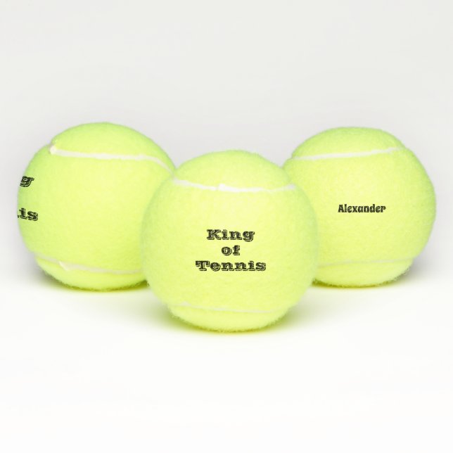 Modern personalised King of tennis Balls (Multi)