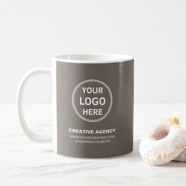 Modern Personalised Logo Business Coffee Mug (With Donut)