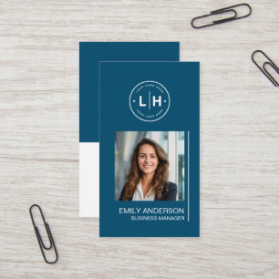 Modern Personalised Logo Photo Business Card
