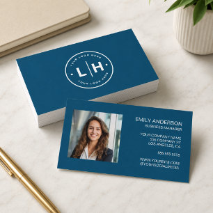 Modern Personalised Logo Photo Business Card