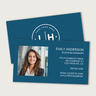 Modern Personalised Logo Photo Business Card