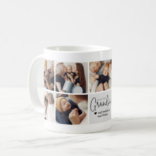 Modern Personalised Love You Grandpa 9-Photo Coffee Mug
