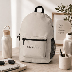 Modern Personalised Minimalist Name Backpack