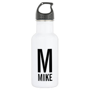 Modern Personalised Monogram and Name 532 Ml Water Bottle