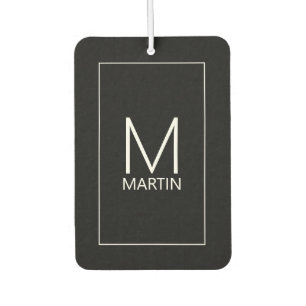 Modern Personalised Monogram and Name Air Freshene Car Air Freshener