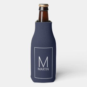 Modern Personalised Monogram and Name Bottle Coole Bottle Cooler