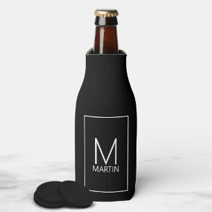 Modern Personalised Monogram and Name Bottle Cooler