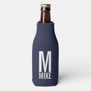 Modern Personalised Monogram and Name Bottle Cooler