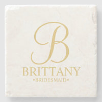 Modern Personalised Monogram and Name Bridesmaid