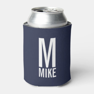 Modern Personalised Monogram and Name Can Cooler