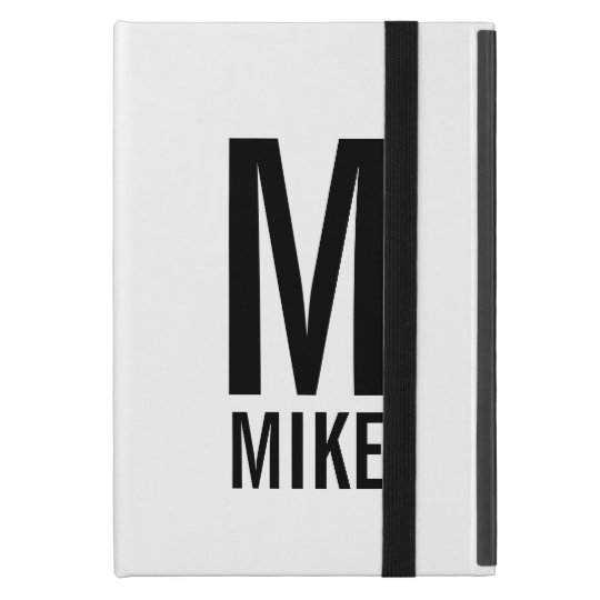 Modern Personalised Monogram and Name Cover For iPad Mini