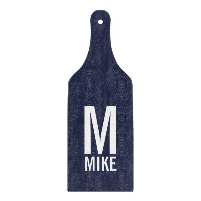 Modern Personalised Monogram and Name Cutting Board (Front)
