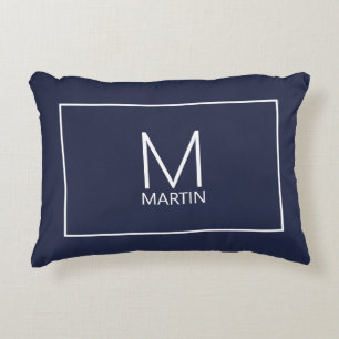 Modern Personalised Monogram and Name Decorative Cushion