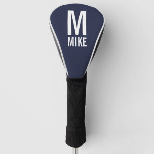Modern Personalised Monogram and Name Golf Head Cover