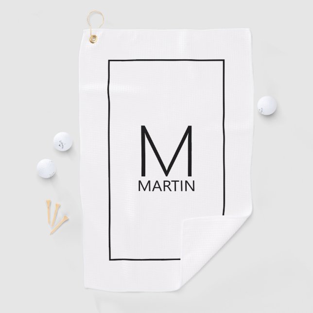 Modern Personalised Monogram and Name Golf Towel (InSitu)