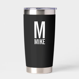 Modern Personalised Monogram and Name Insulated Tumbler