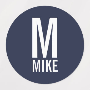 Modern Personalised Monogram and Name Labels
