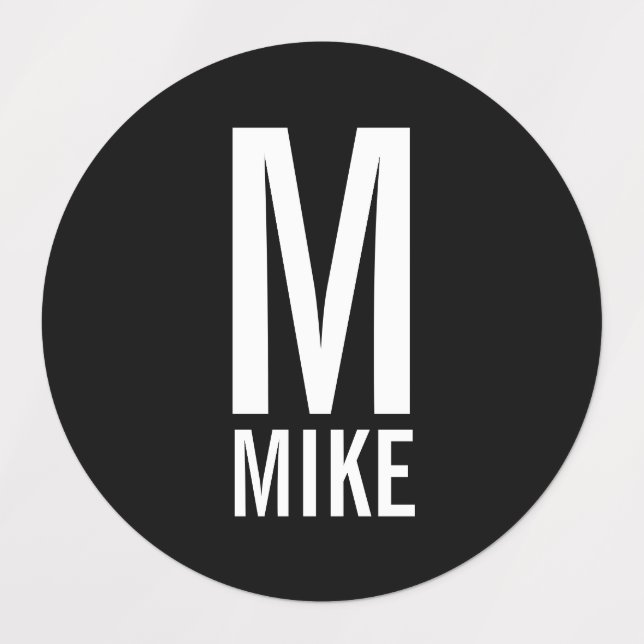 Modern Personalised Monogram and Name Labels (Design 1)