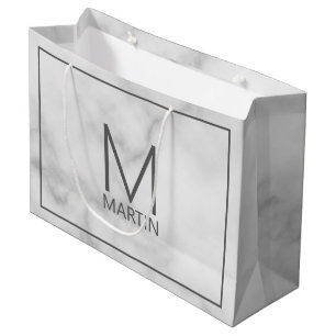 Modern Personalised Monogram and Name Large Gift Bag