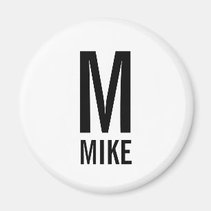 Modern Personalised Monogram and Name Magnet