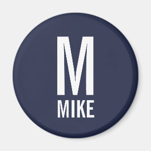 Modern Personalised Monogram and Name Magnet