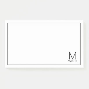 Modern Personalised Monogram and Name Notepad