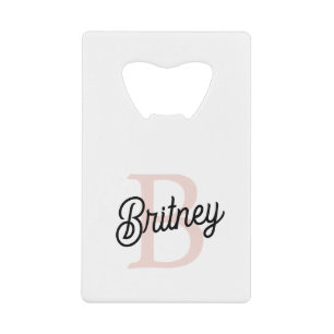 Modern Personalised Monogram and Name Pastel Pink