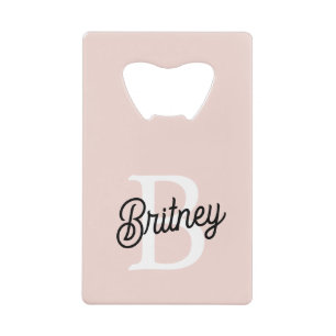 Modern Personalised Monogram and Name Pastel Pink