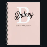 Modern Personalised Monogram and Name Pastel Pink Notebook<br><div class="desc">Introducing our Modern Personalised Monogram and Name Pastel Pink Notebook, a stylish and functional addition to your stationery collection. This notebook features a contemporary design in soft pastel pink, personalised with your monogram and name for a unique touch. Perfect for jotting down notes, journalling, or planning, it combines elegance with...</div>