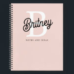 Modern Personalised Monogram and Name Pastel Pink Notebook<br><div class="desc">Introducing our Modern Personalised Monogram and Name Pastel Pink Notebook, a stylish and functional addition to your stationery collection. This notebook features a contemporary design in soft pastel pink, personalised with your monogram and name for a unique touch. Perfect for jotting down notes, journalling, or planning, it combines elegance with...</div>