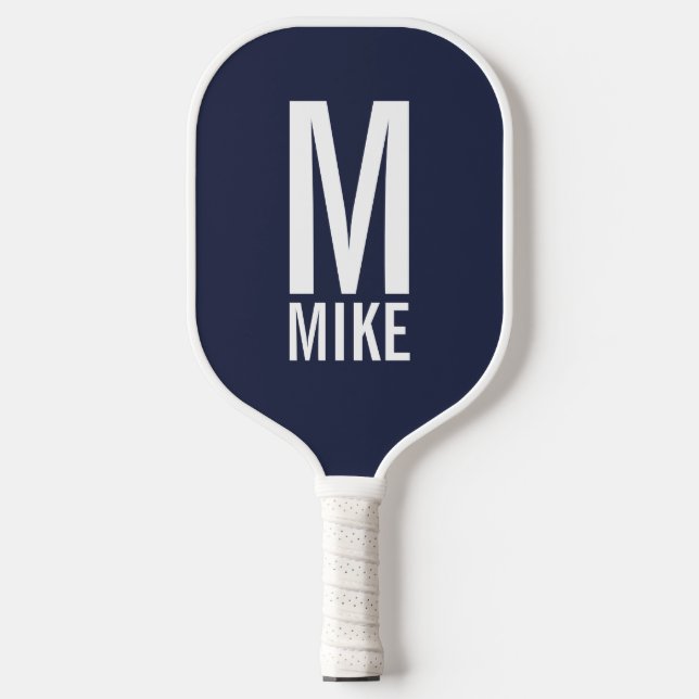 Modern Personalised Monogram and Name Pickleball Paddle (Front)