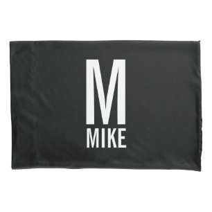 Modern Personalised Monogram and Name Pillowcase