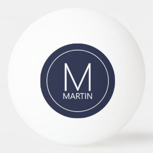 Modern Personalised Monogram and Name Ping Pong Ba Ball