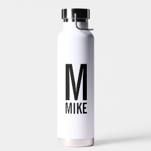 Modern Personalised Monogram and Name Water Bottle