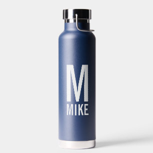 Modern Personalised Monogram and Name Water Bottle