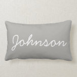 Modern Personalised Monogram Grey Throw Pillow<br><div class="desc">Modern Personalised Monogram Grey Throw Pillow | Script Housewarming Gifts | Farmhouse Decor | Modern Home Decor</div>