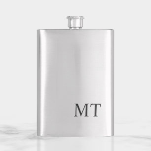 Modern Personalised Monogram Hip Flask